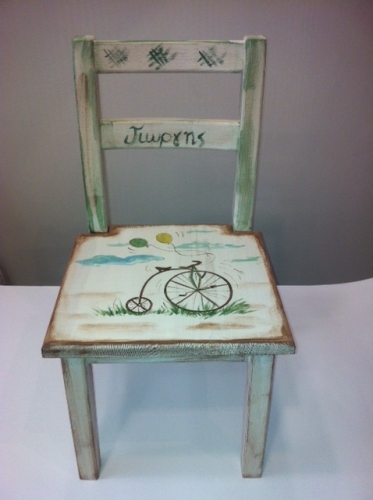 Hand-painted Children's Chairs Bicycles
